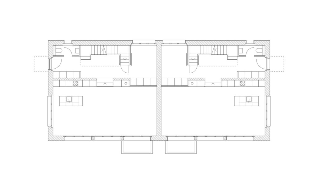 plan du rez - unité d'habitation écologique 